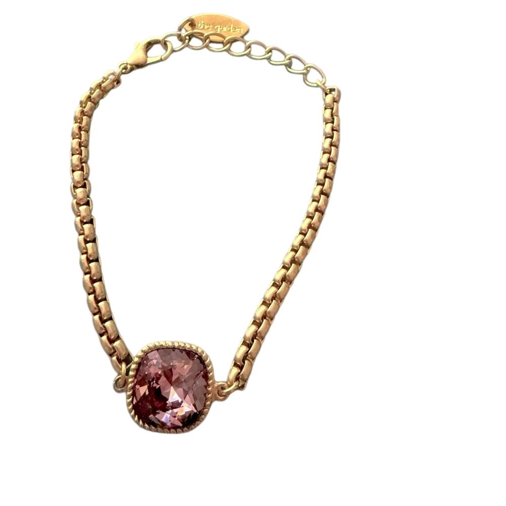 The Garden Crystal Gold Tone Bracelet